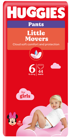 HUGGIES Mega Pack 6 autiņbiksītes meitenēm (15-25 kg), 44 gabali