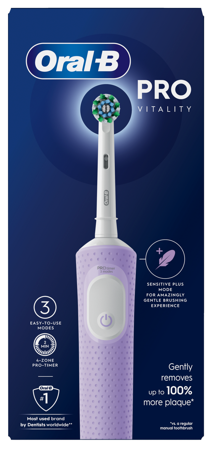 ORAL-B Vitality Pro elektriskā zobu birste Lilac Mist, 1 gab.