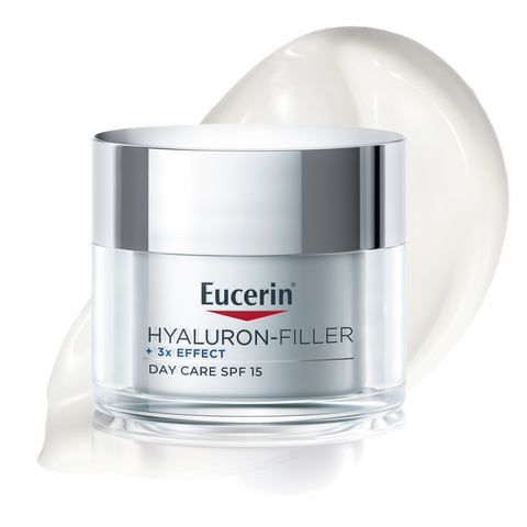 EUCERIN Hyaluron-Filler +3x Effect SPF 15 – sejas krēms sausai ādai, 50 ml