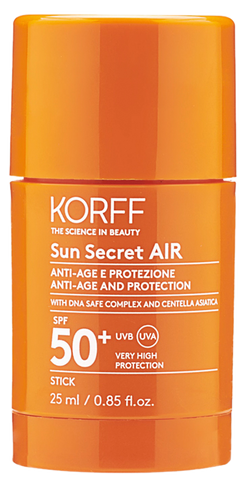 KORFF Sun Secret AIR SPF 50+ Anti-Age Stick saules aizsarglīdzeklis 25 ml