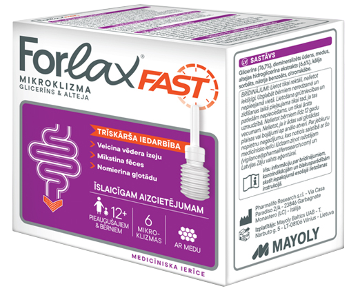 FORLAX Fast 9g mikroklizma, 6 gab.