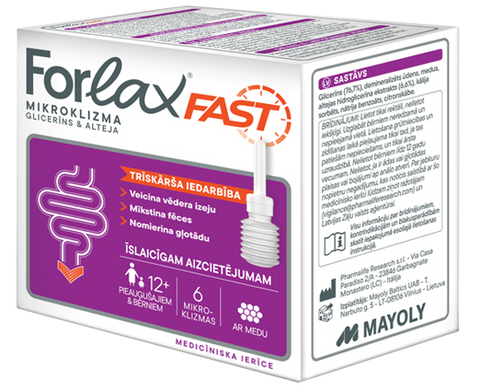 FORLAX Fast 9g mikroklizma, 6 gab.