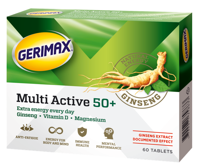 GERIMAX Multi Active 60 tabletes – komplekss senioriem 50+
