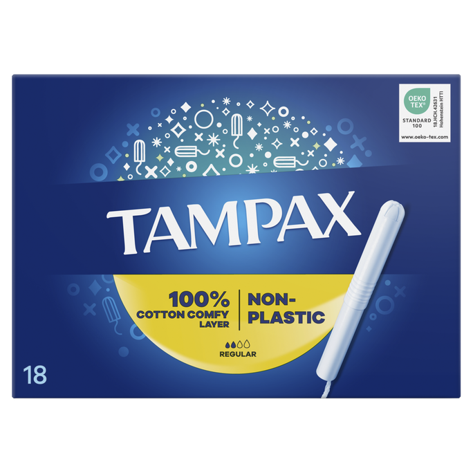 TAMPAX Plastic Free Regular, 18 tamponi bez plastmasas