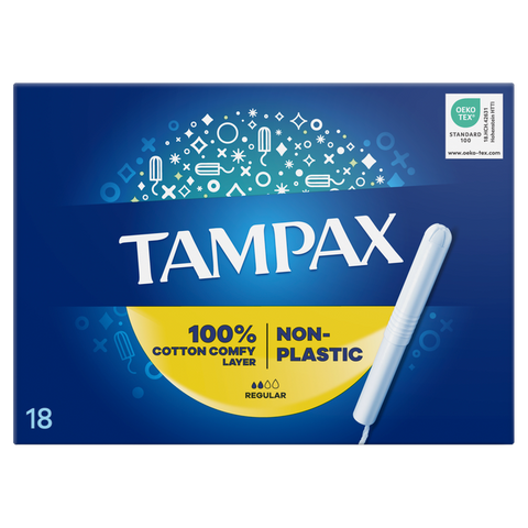 TAMPAX Plastic Free Regular, 18 tamponi bez plastmasas