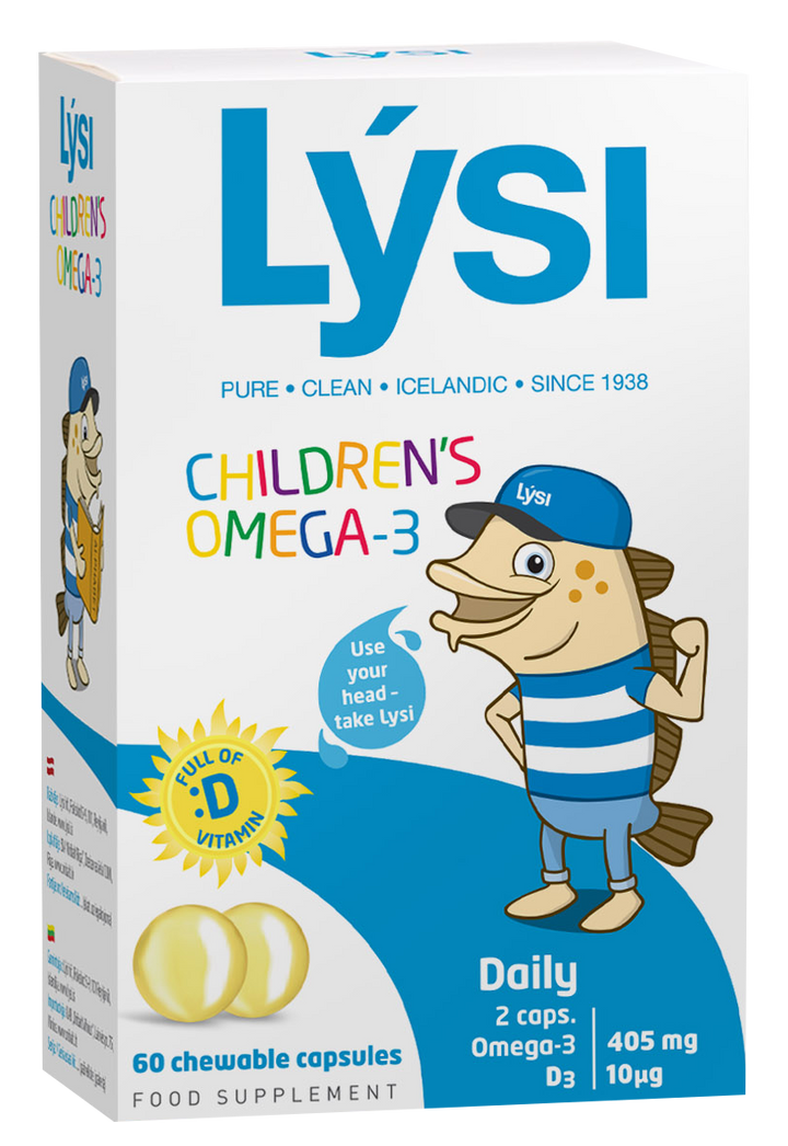 LYSI Bērnu Omega-3, 60 kapsulas