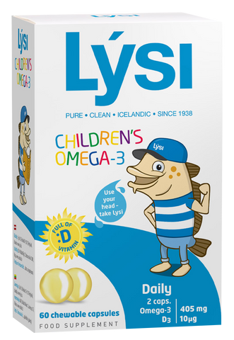 LYSI Bērnu Omega-3, 60 kapsulas