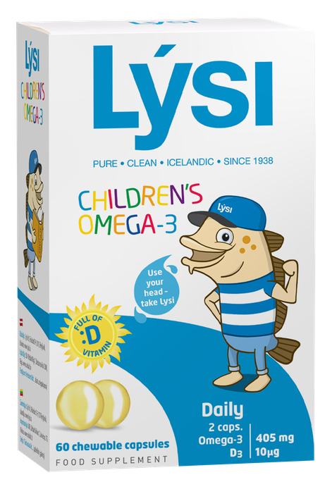 LYSI Bērnu Omega-3, 60 kapsulas