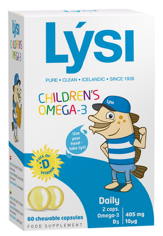 LYSI Bērnu Omega-3, 60 kapsulas