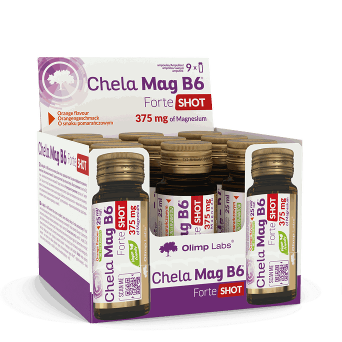 OLIMP LABS Chela - Mag B6 Forte Shot Apelsīnu garša (25 ml) 9 ampulas