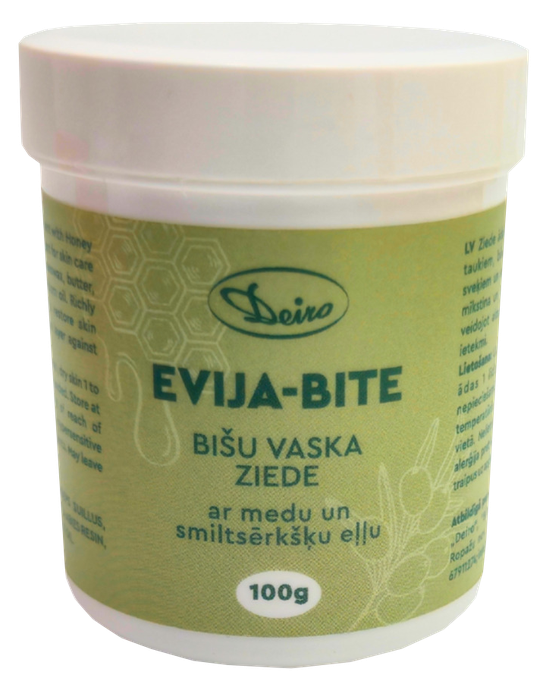 DEIRO Evija Bite, Ar Medu un Smiltsērkšķu eļlu bišu vaska ziede, 100 g