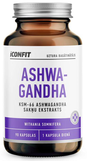 ICONFIT Ashwagandha 90 kapsulu iepakojums