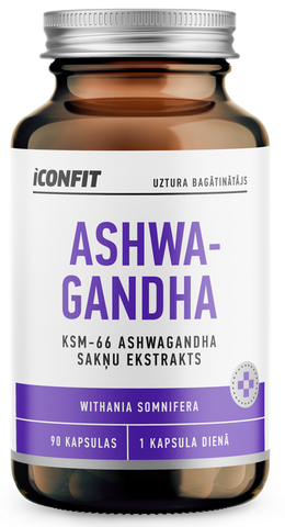 ICONFIT Ashwagandha 90 kapsulu iepakojums