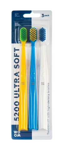 WOOM Ultra Soft 5200 - zobu birstes komplekts, 3 gab.