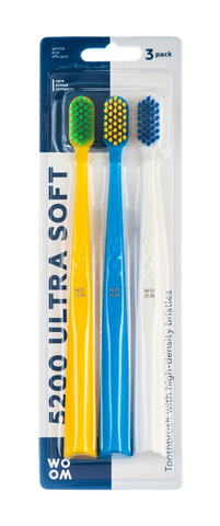 WOOM Ultra Soft 5200 - zobu birstes komplekts, 3 gab.