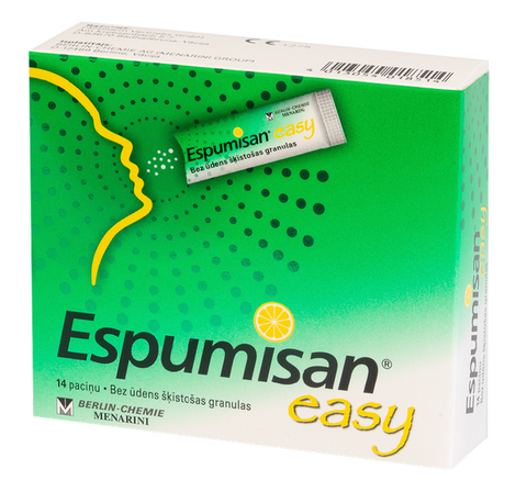 ESPUMISAN Easy 125mg — 14 paciņu iepakojums
