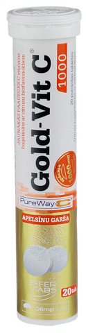 OLIMP LABS Gold-Vit C 1000 mg putojošās tabletes iepakojumā 20 gab.
