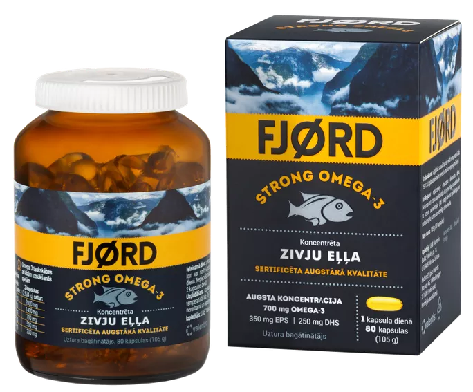 FJORD Kapsulas ar Omega-3 no Zivju Eļļas, 80 gab.