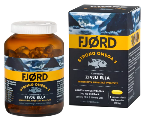 FJORD Kapsulas ar Omega-3 no Zivju Eļļas, 80 gab.