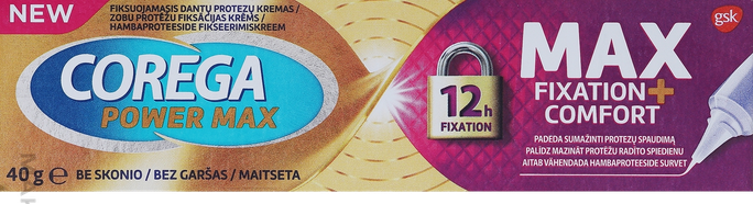COREGA Max Fixation + Comfort – zobu protēžu fiksācijas krēms 40 g