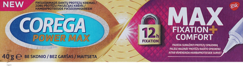 COREGA Max Fixation + Comfort – zobu protēžu fiksācijas krēms 40 g