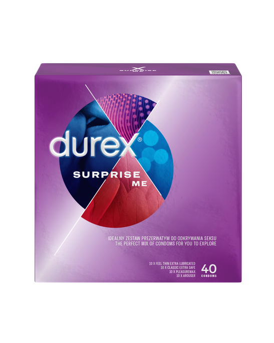 DUREX Prezervatīvi Surprise Me, 40 gab.