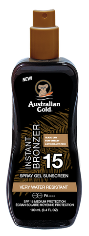 AUSTRALIAN GOLD SPF15 Bronzējošais saules aizsargsprejs, 100 ml