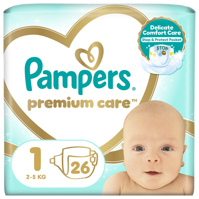 Pampers Premium Care autiņbiksītes 26 gab., 2-5 kg