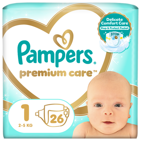 Pampers Premium Care autiņbiksītes 26 gab., 2-5 kg