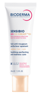 BIODERMA Sensibio AR+CC SPF50+ tonējošs sejas aizsargkrēms, 40 ml