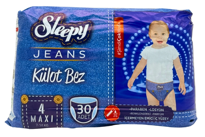 SLEEPY Jeans Nr.4 Maxi autiņbiksītes - 30 gab.