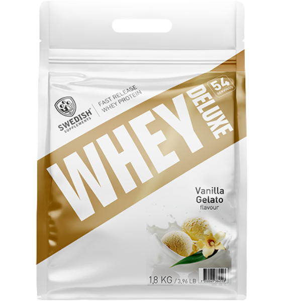 SWEDISH SUPPLEMENTS Vanilla Gelato pulveris Whey Deluxe, 1800 g