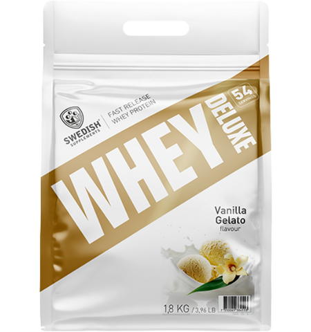 SWEDISH SUPPLEMENTS Vanilla Gelato pulveris Whey Deluxe, 1800 g