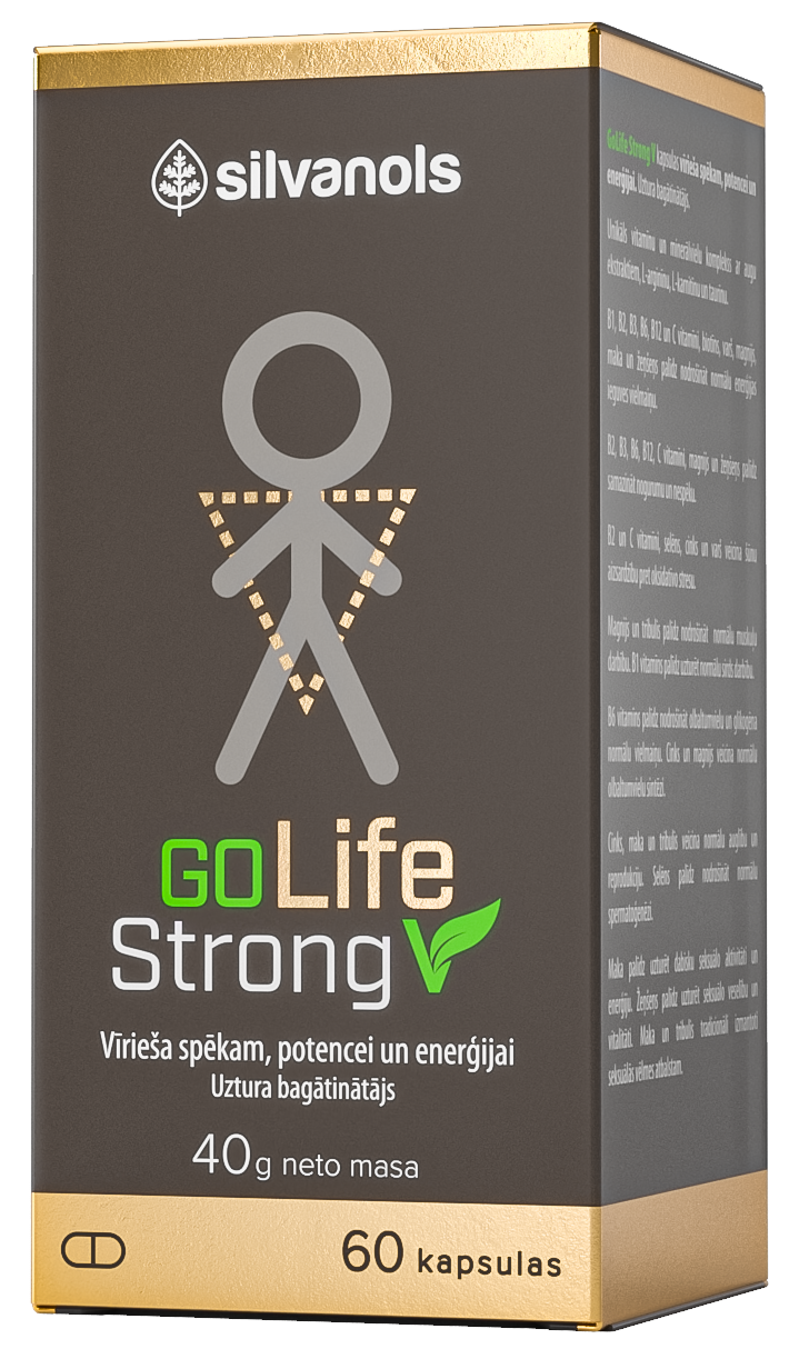 SILVANOLS GoLife Strong V, 60 kapsulu iepakojums vīriešiem