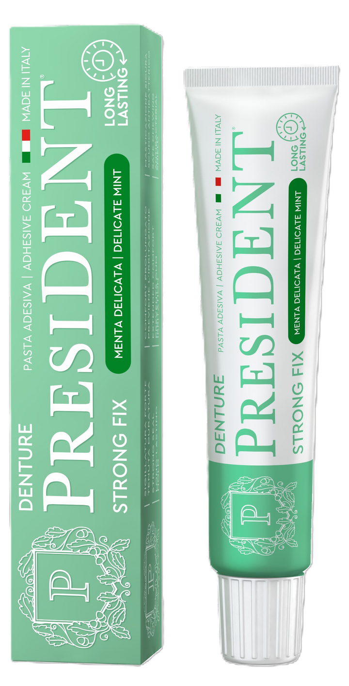 PRESIDENT Strong Fix zobu protēžu stiprā fiksācijas paста, 40 g