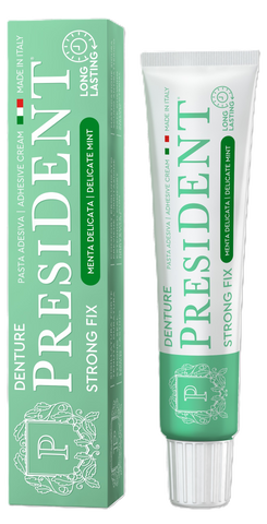 PRESIDENT Strong Fix zobu protēžu stiprā fiksācijas paста, 40 g