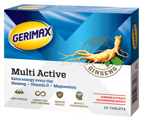 GERIMAX Multi Active – 30 tabletes imūnsistēmai un enerģijai