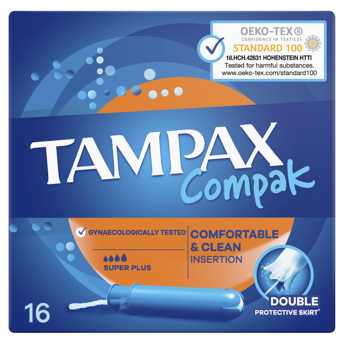 TAMPAX Compak Super Plus, 16 tamponi kompaktā iepakojumā
