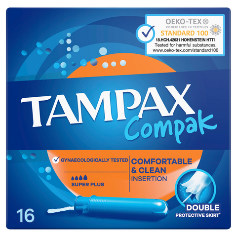 TAMPAX Compak Super Plus, 16 tamponi kompaktā iepakojumā
