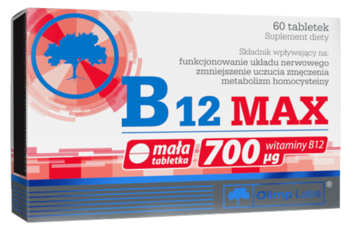 OLIMP LABS Tabletes ar 700 mcg B12 vitamīna, 60 gab.