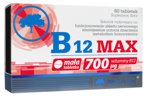OLIMP LABS Tabletes ar 700 mcg B12 vitamīna, 60 gab.