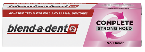 BLEND-A-DENT Complete Strong Hold, bez garšas fiksējošs krēms zobu protēzēm, 47 g