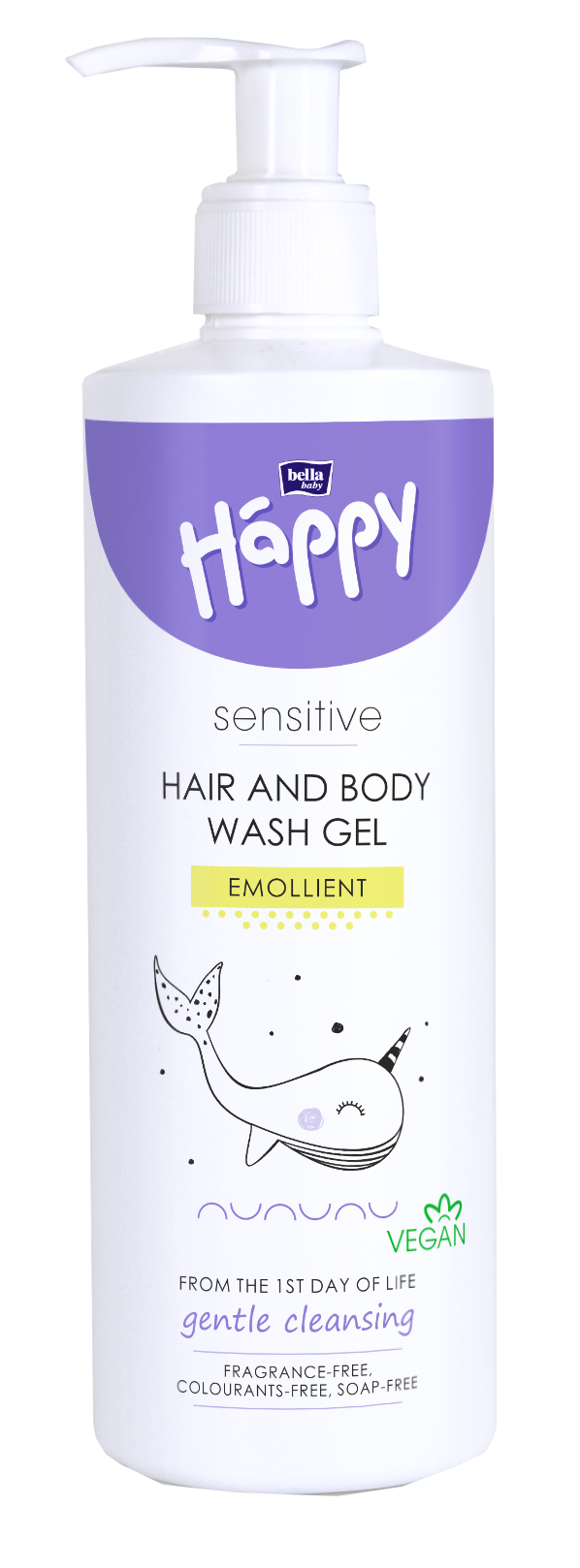 Sensitīvais HAPPY šampūns un dušas želeja, 400 ml