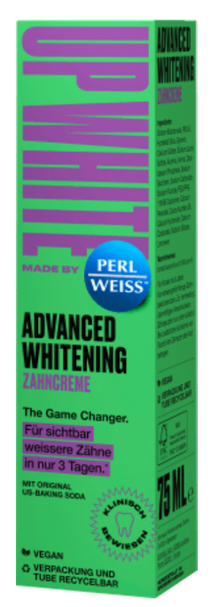 PERLWEISS Up White Advanced balinošā zobu pasta – 75 ml