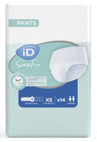 ID Sensitive Pants Extra Plus XS (40-80cm) biksītes, 14 gab.