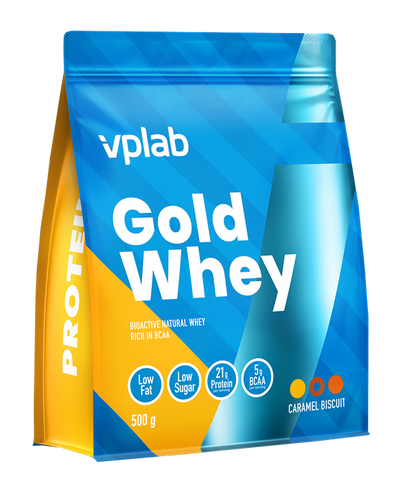 VPLAB Gold Whey Karameles Cepumi - Olbaltumvielu pulveris 500 g