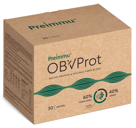 OBVProt Preimmu® paciņas 30 gab. — augstā olbaltumvielu un šķiedrvielu avots
