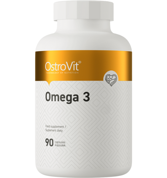 OstroVit Omega 3, 90 kapsulu iepakojums
