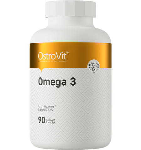 OstroVit Omega 3, 90 kapsulu iepakojums