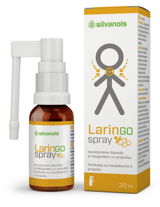 Aerosols kakla aprūpei LARINGOSPRAY, 20 ml